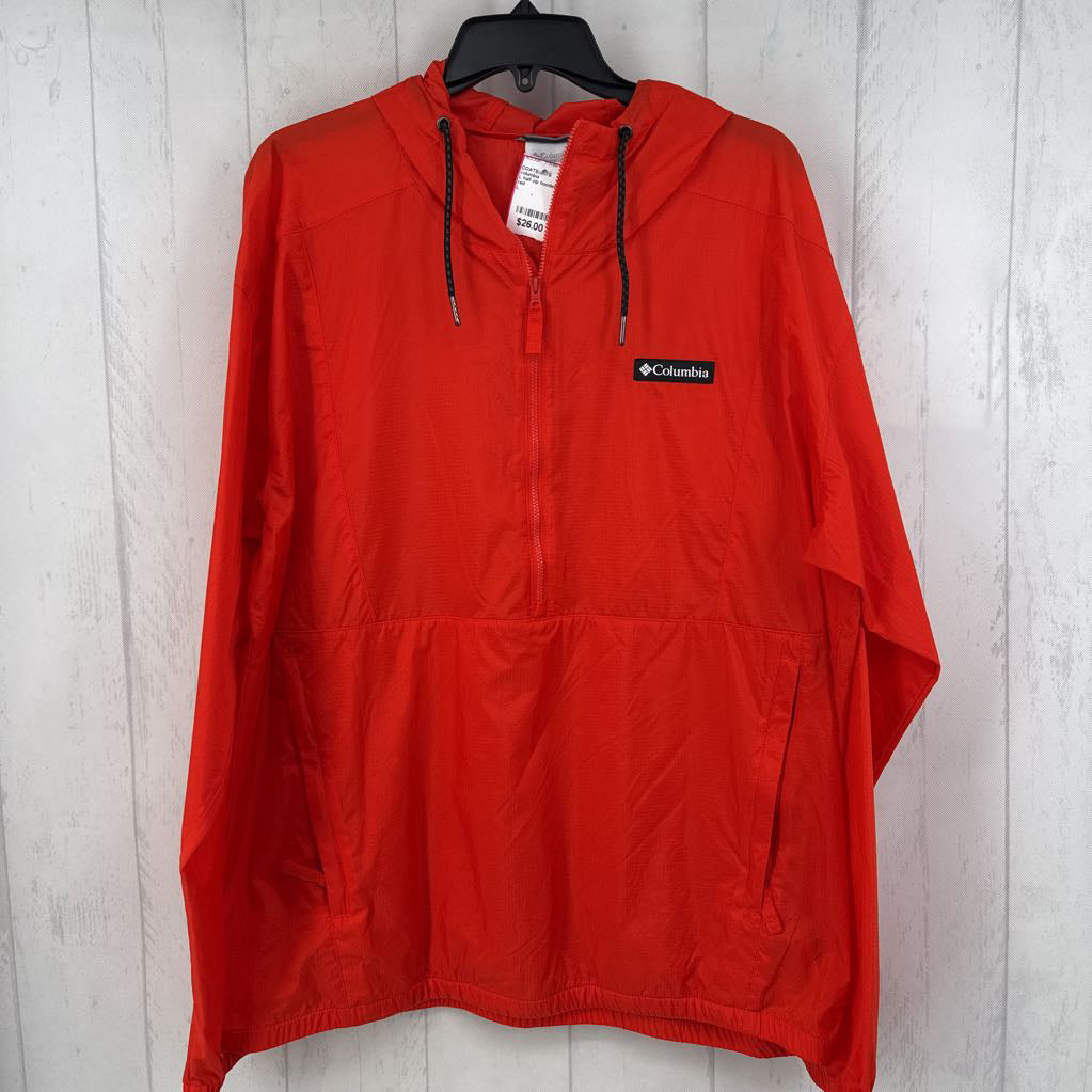 L half-zip hooded rain jacket