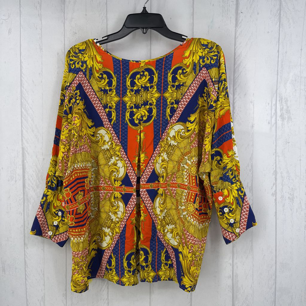 L tassel tie dolman slv top
