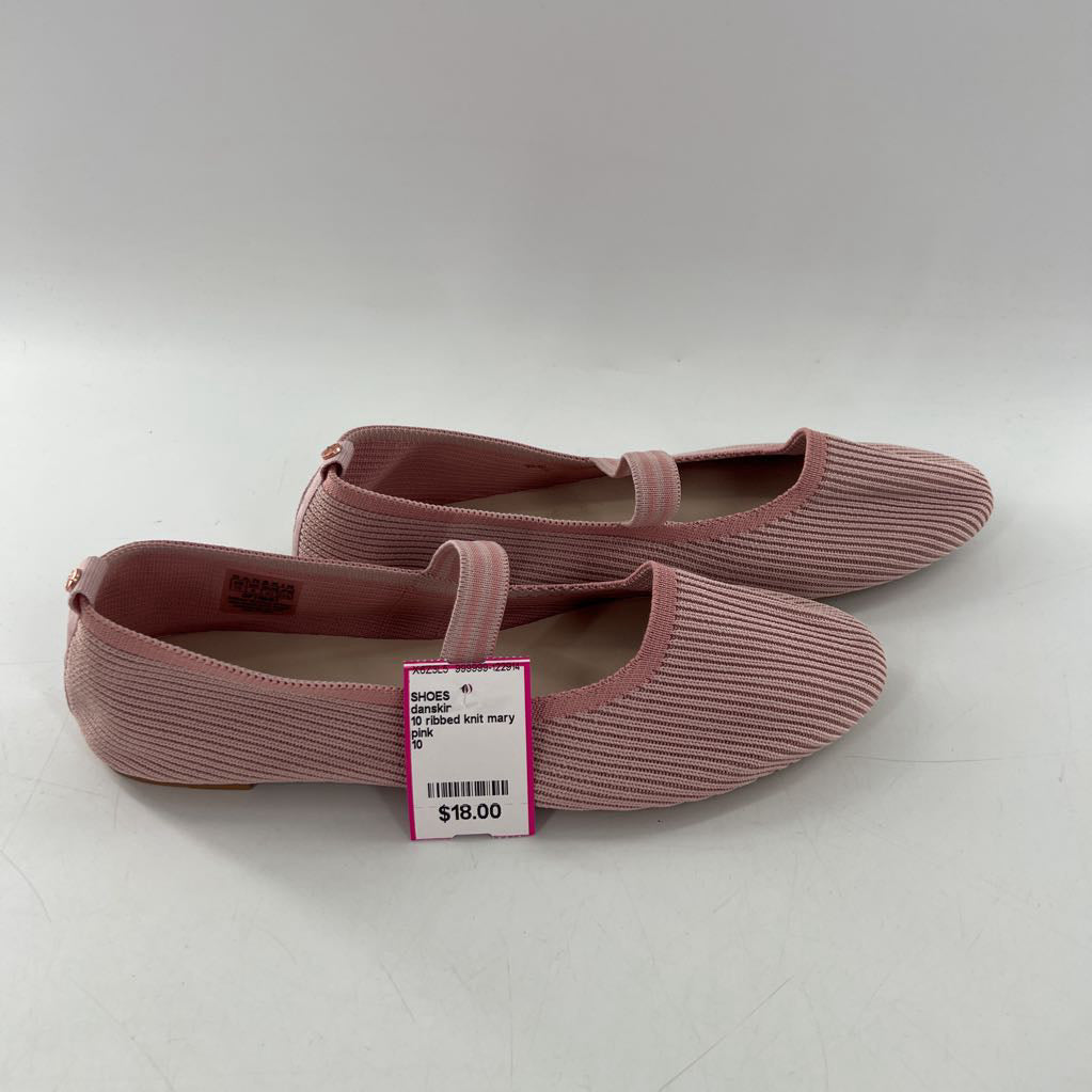 10 ribbed knit mary jane flats