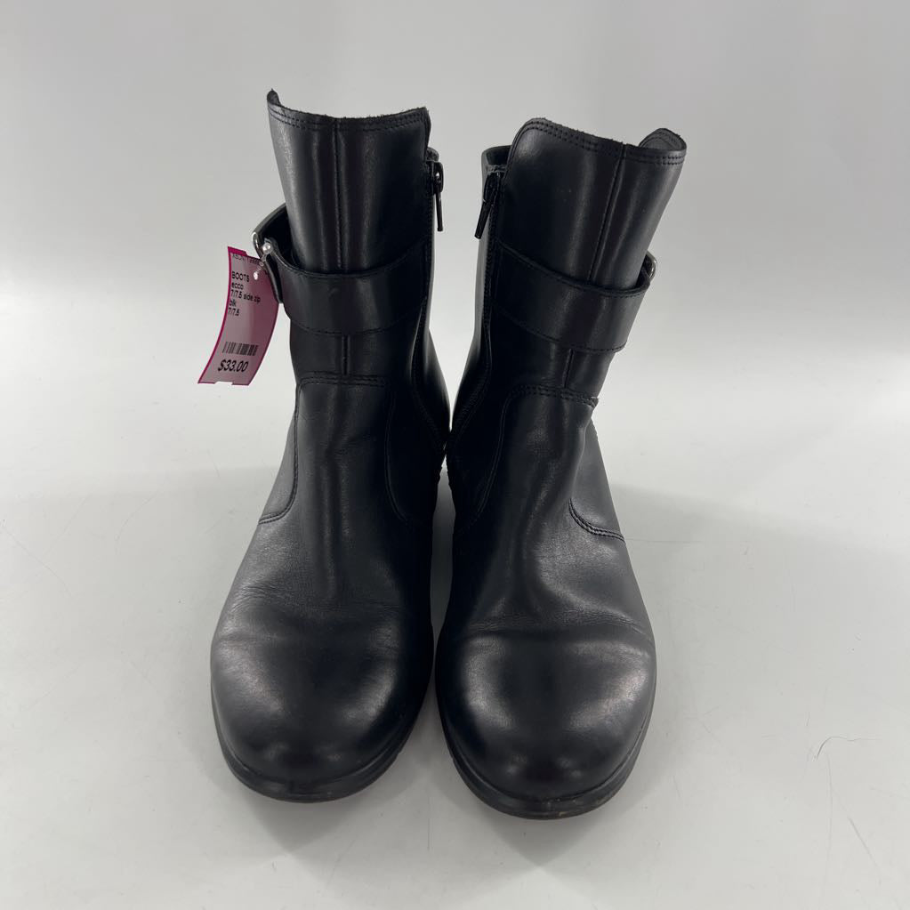7/7.5 side zip buckle strap ankle boots