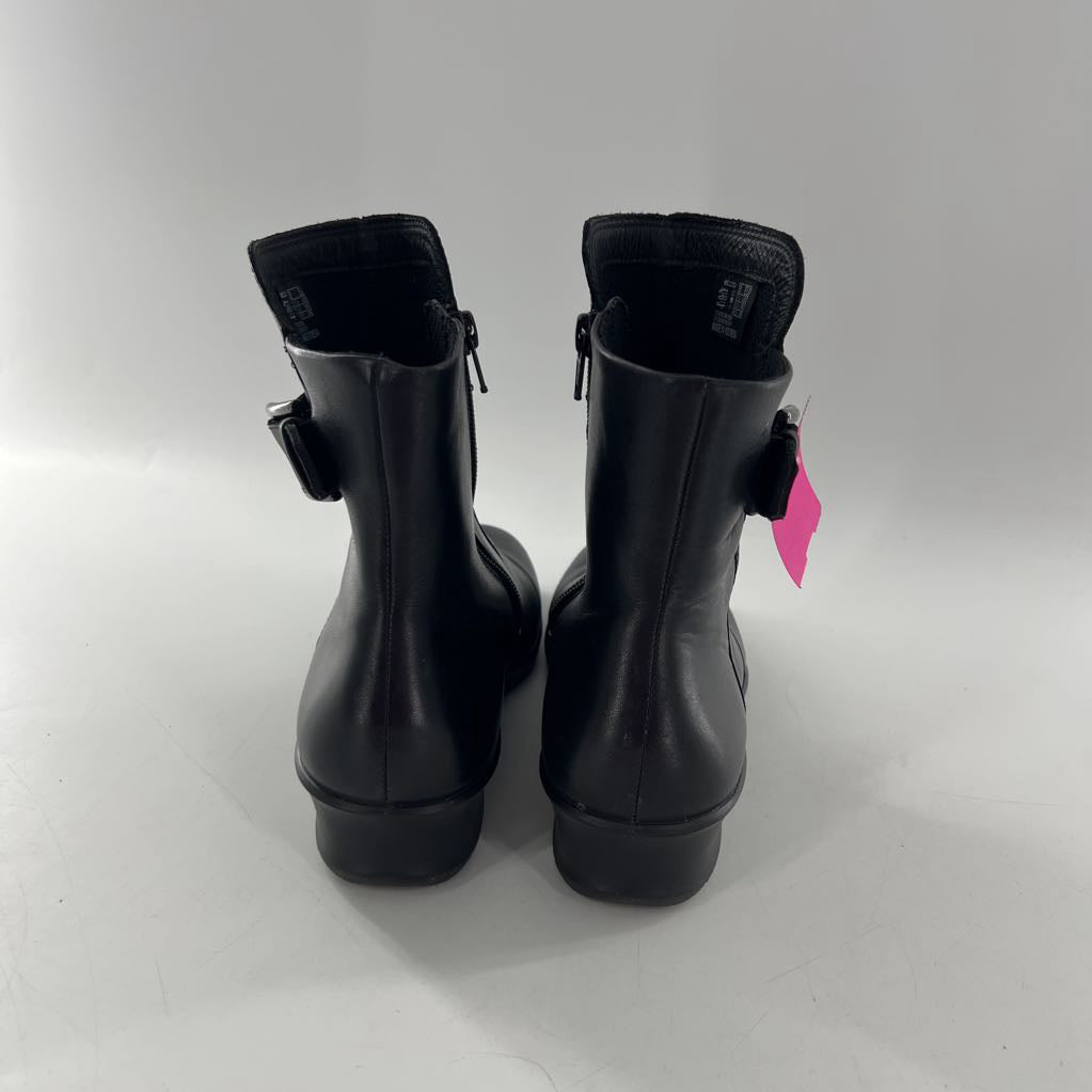 7/7.5 side zip buckle strap ankle boots