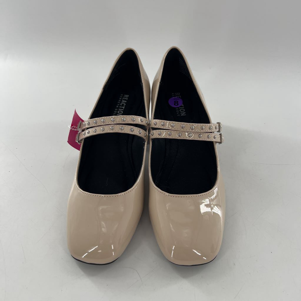 8 patent double studded ankle straps pumps