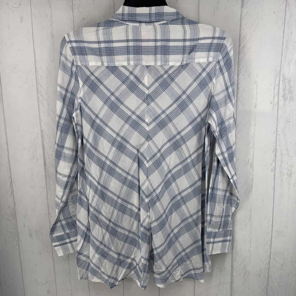 R98 S plaid button down l/s top