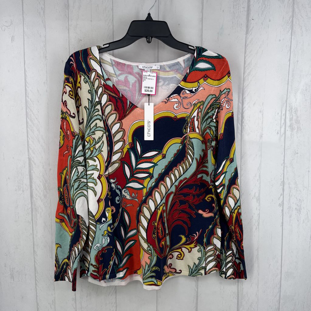 R79 M colorful v-neck sweater