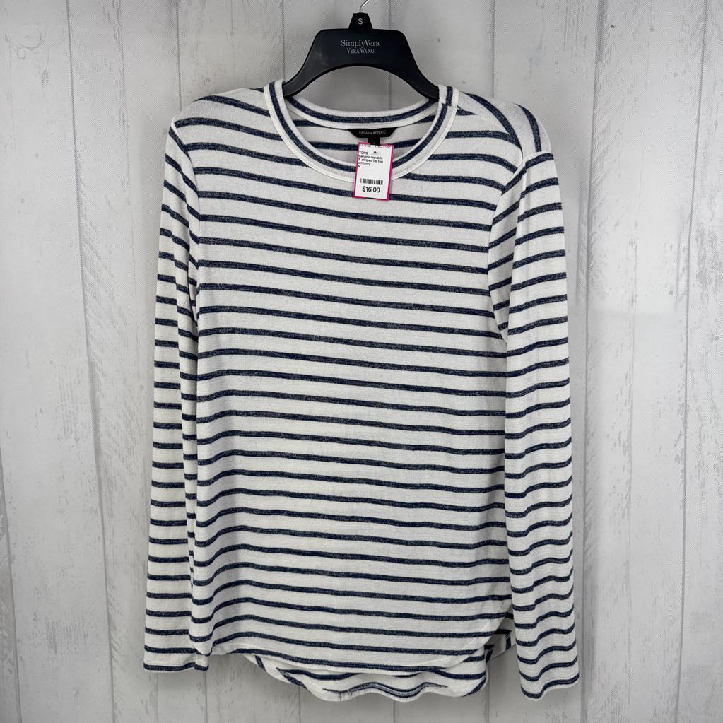 S striped l/s top
