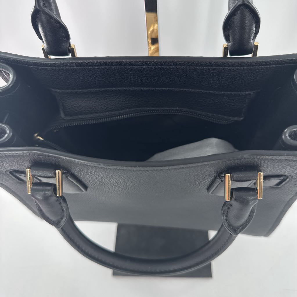 R598 signature logo python embossed satchel