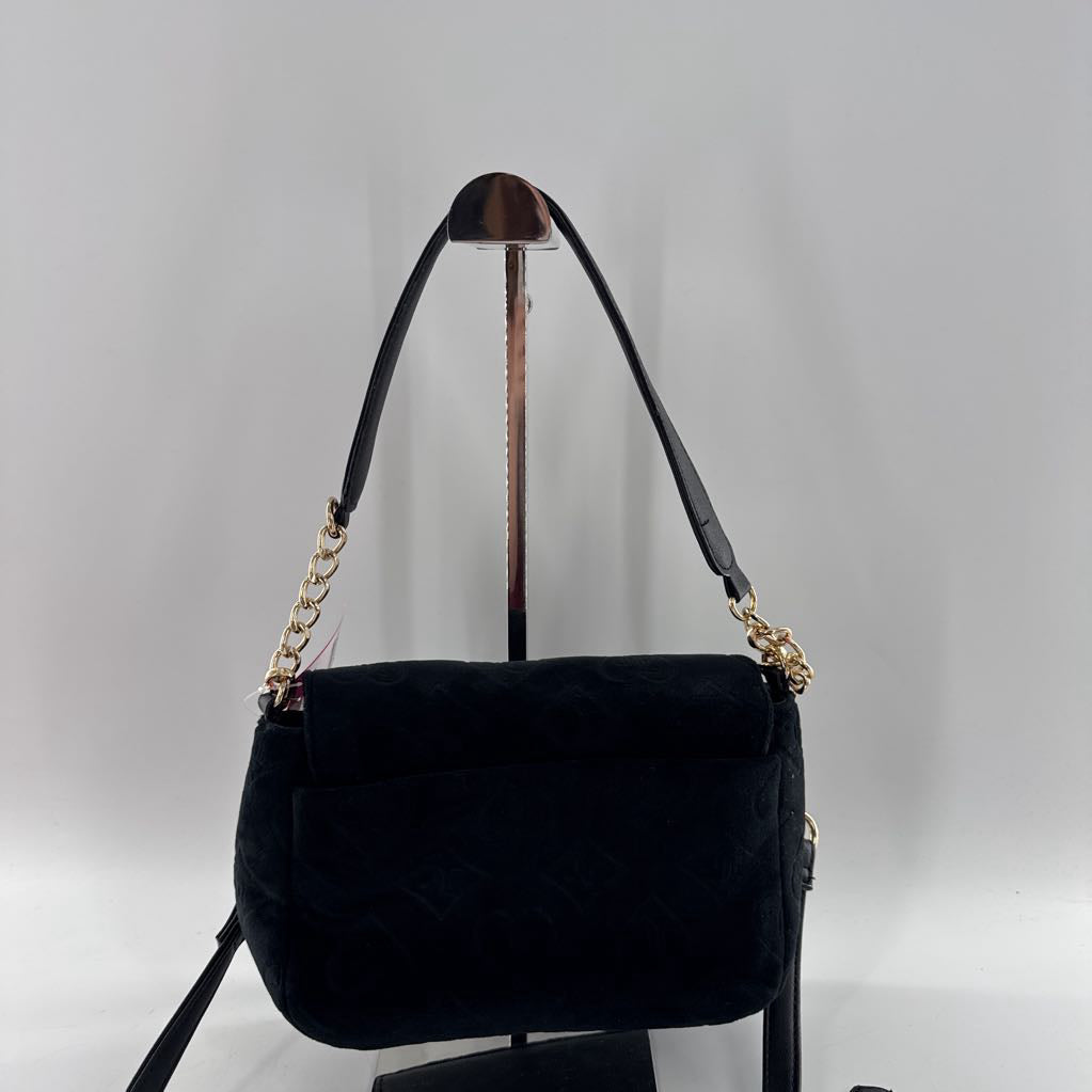 velvet embossed monogram flap crossbody