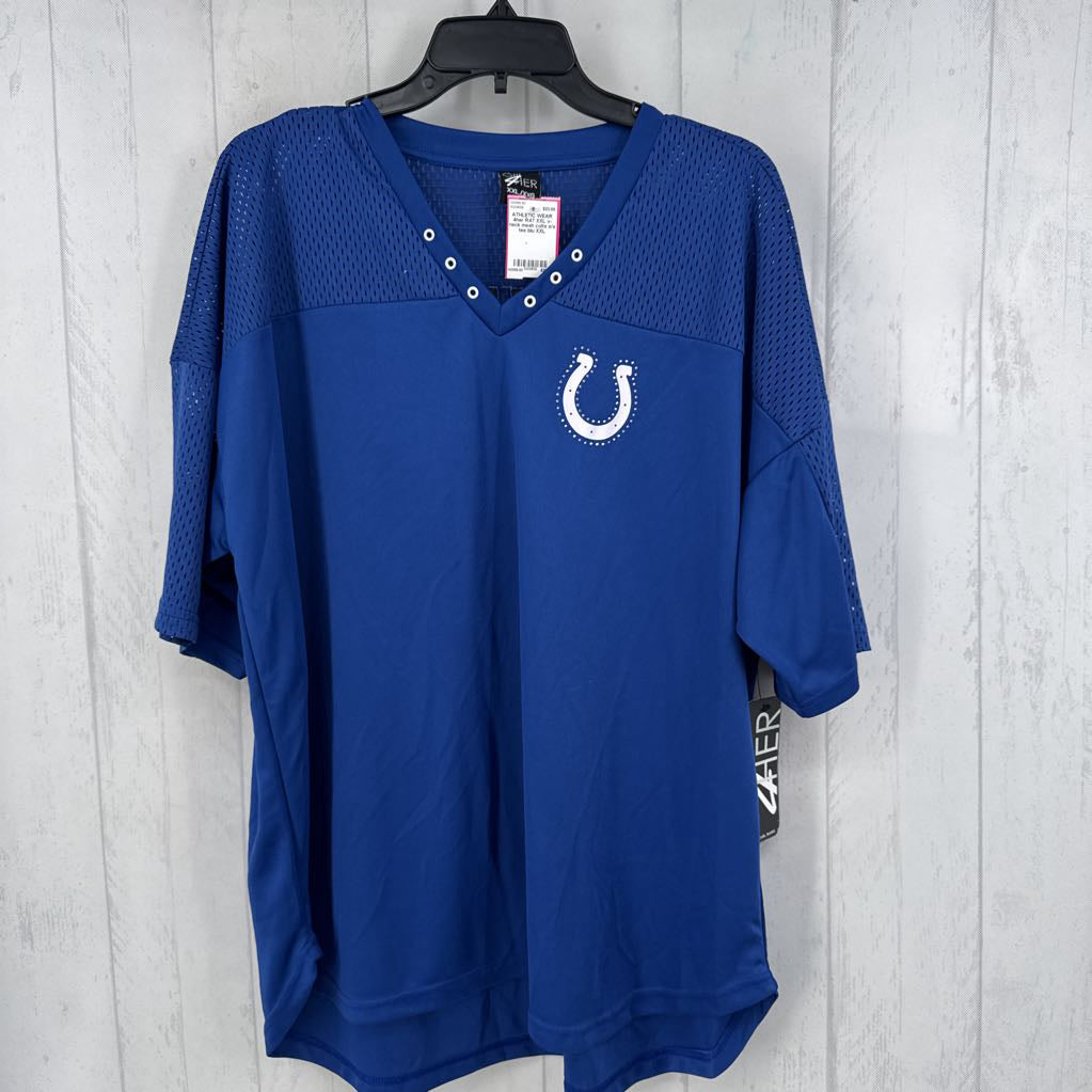 R47 XXL v-neck mesh colts s/s tee