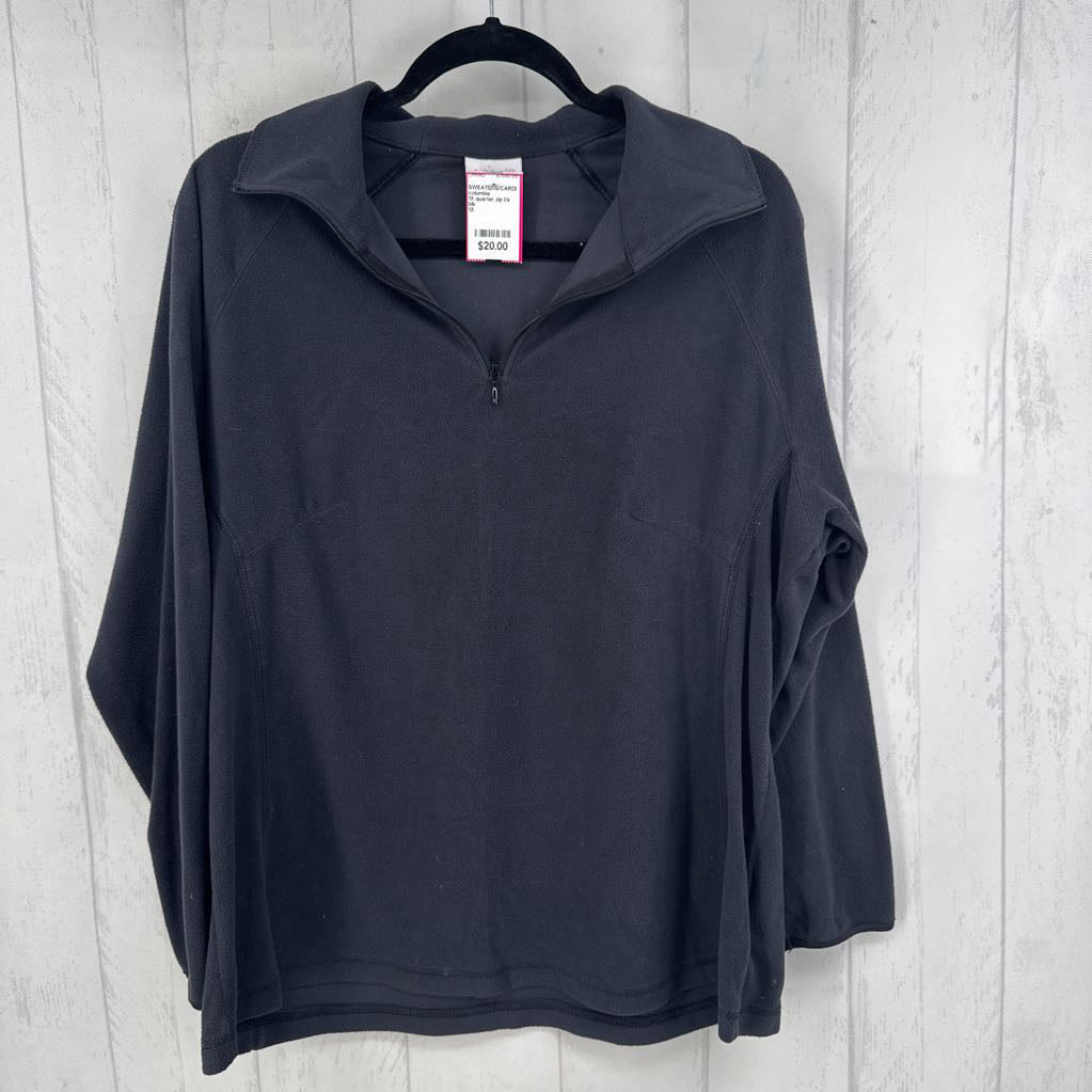 1X quarter zip l/s fleece pullover