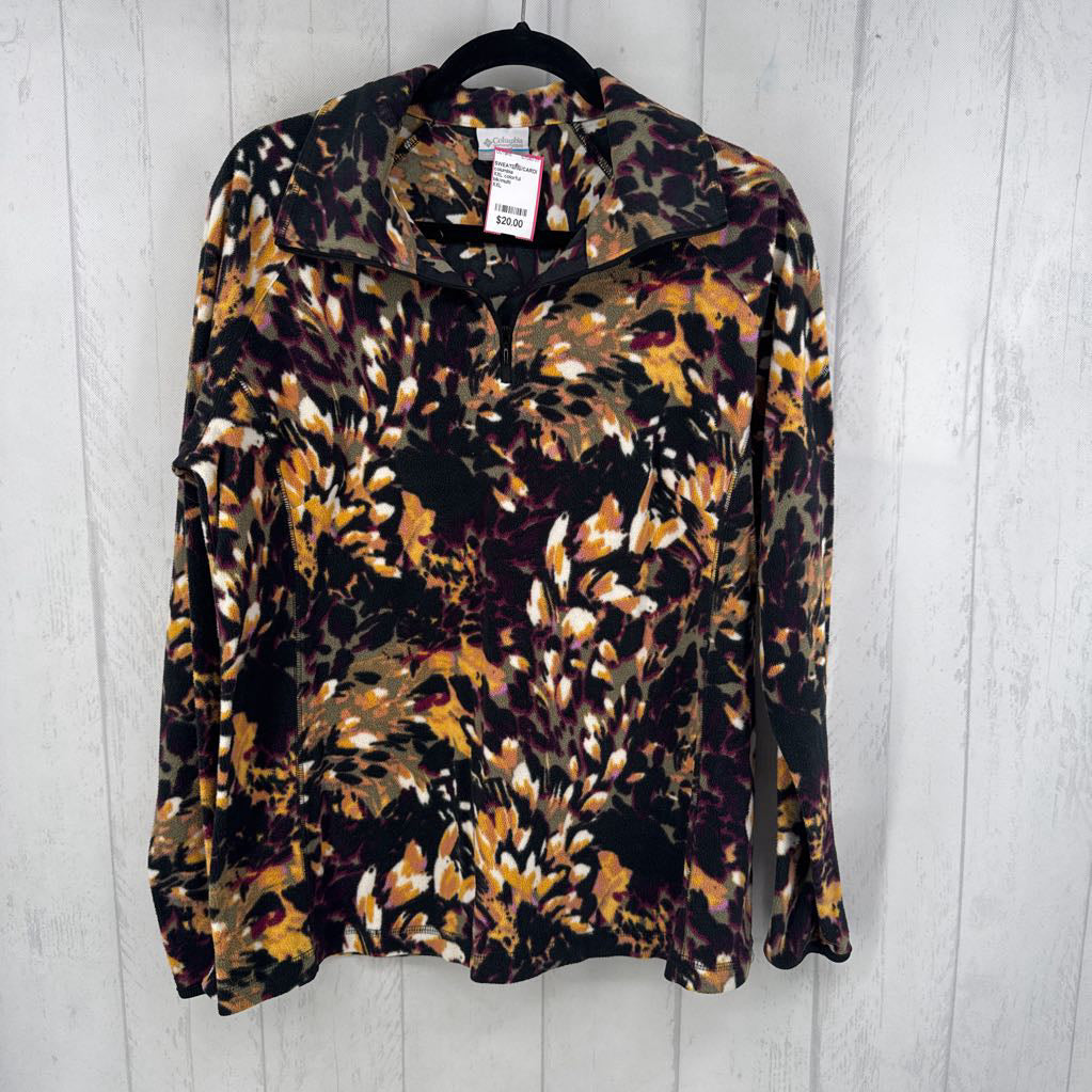 XXL colorful quarter zip l/s fleece pullover