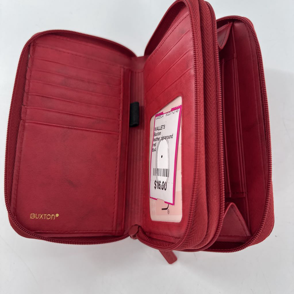 leather zip-around wallet