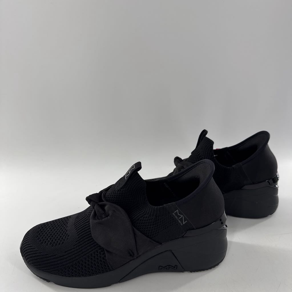7.5 knit wedge heel slip on sneaker