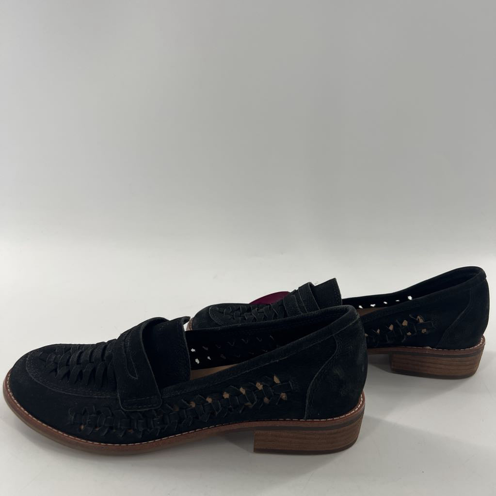 6 woven suede loafer