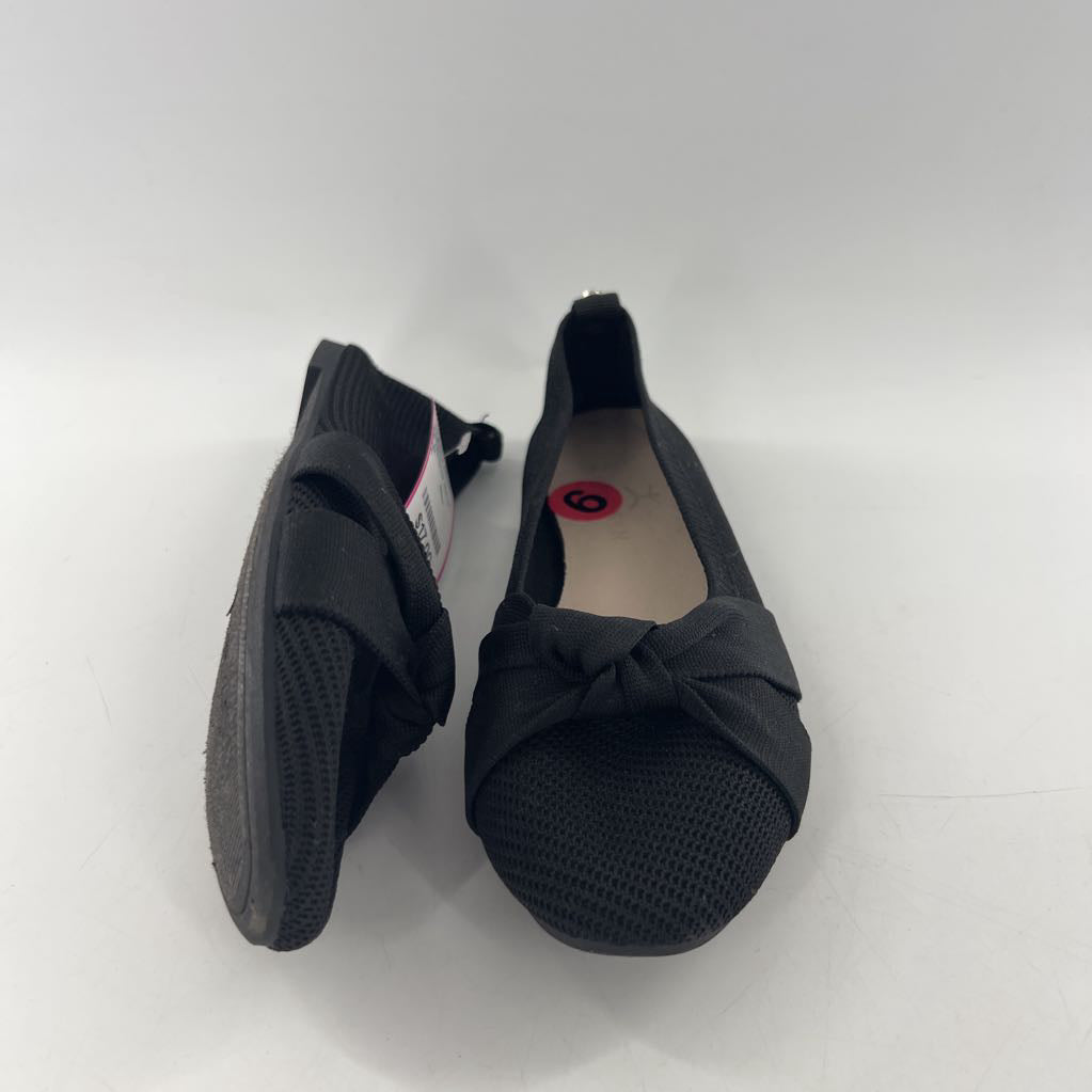 6 knit bow slip-on flats