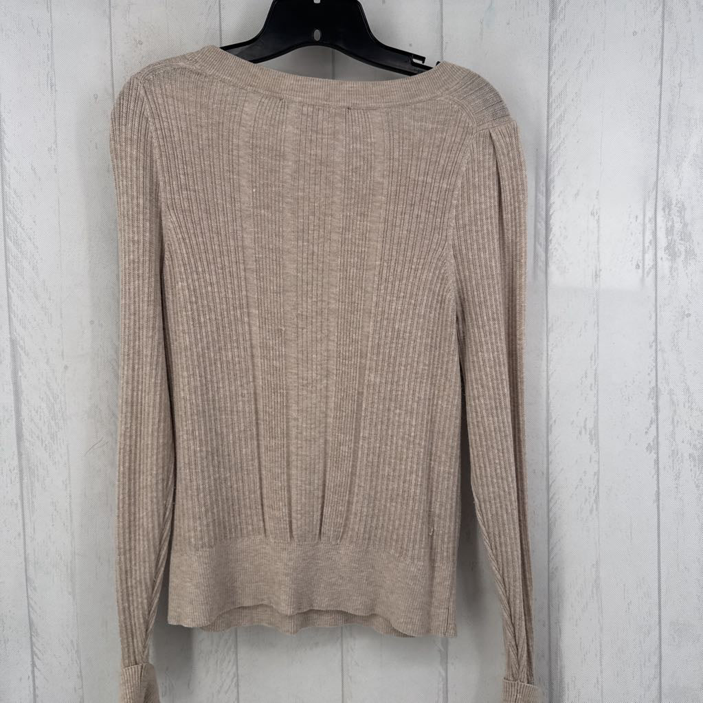 L ribbed l/s knit top