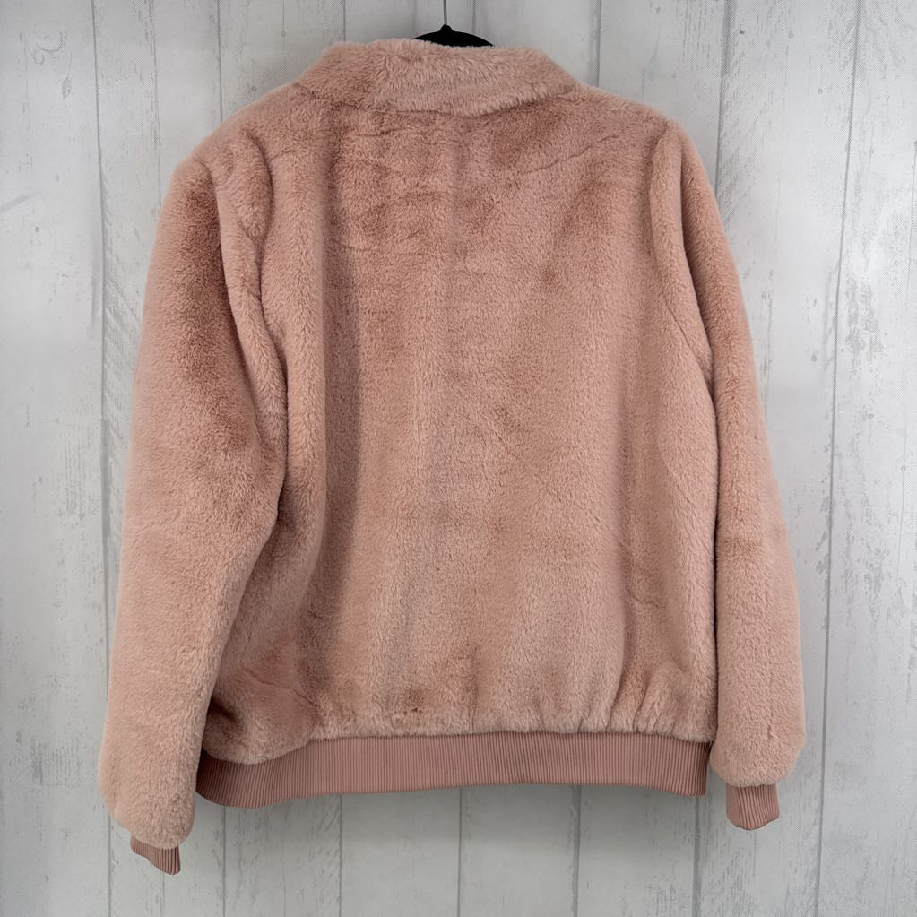 XXL faux fur zip-up coat