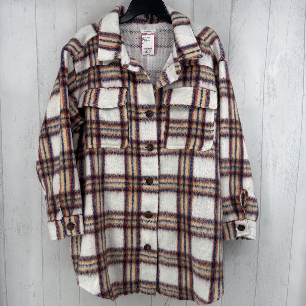 XL plaid coat