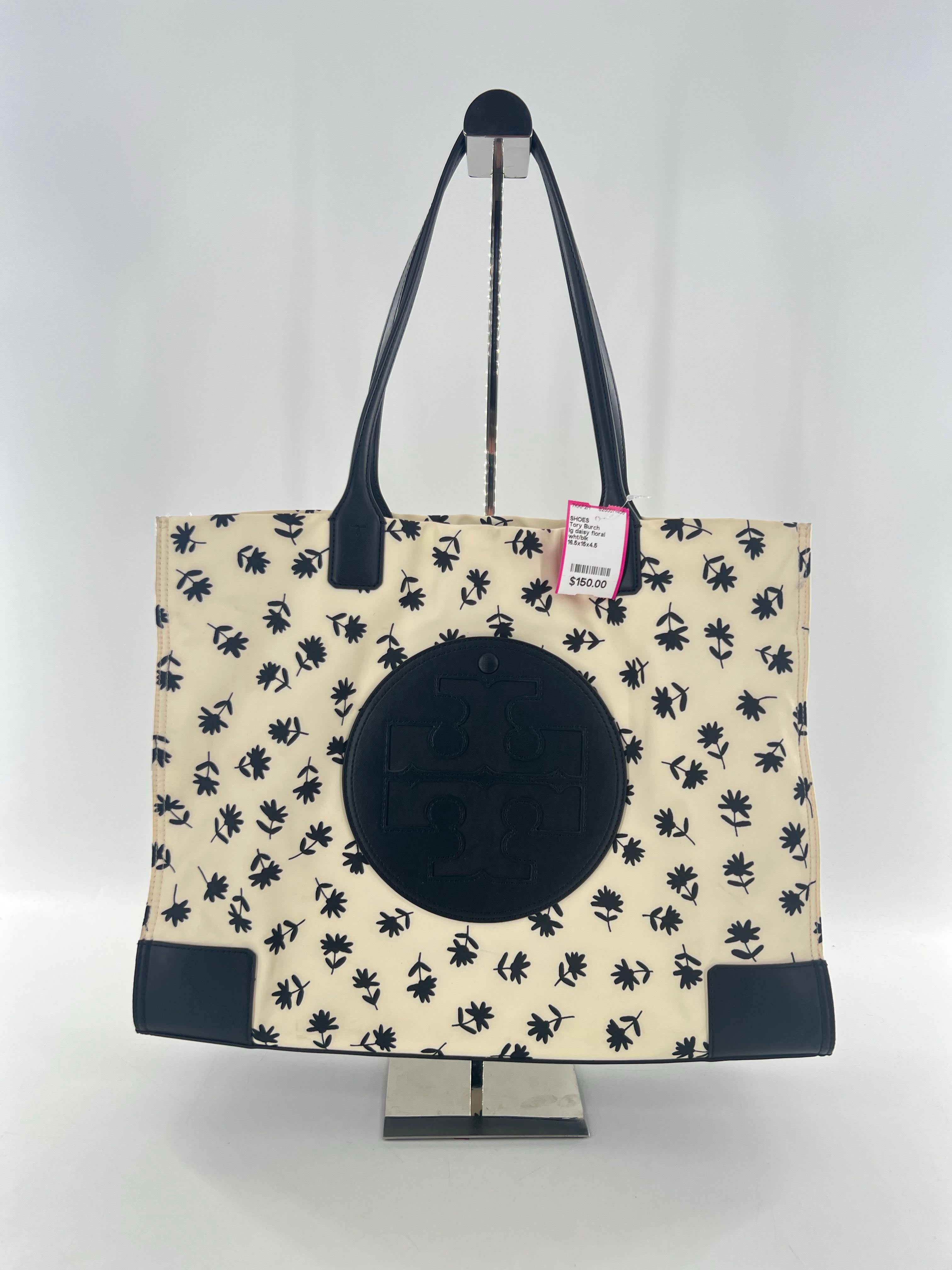 lg daisy floral magnetic closure tote