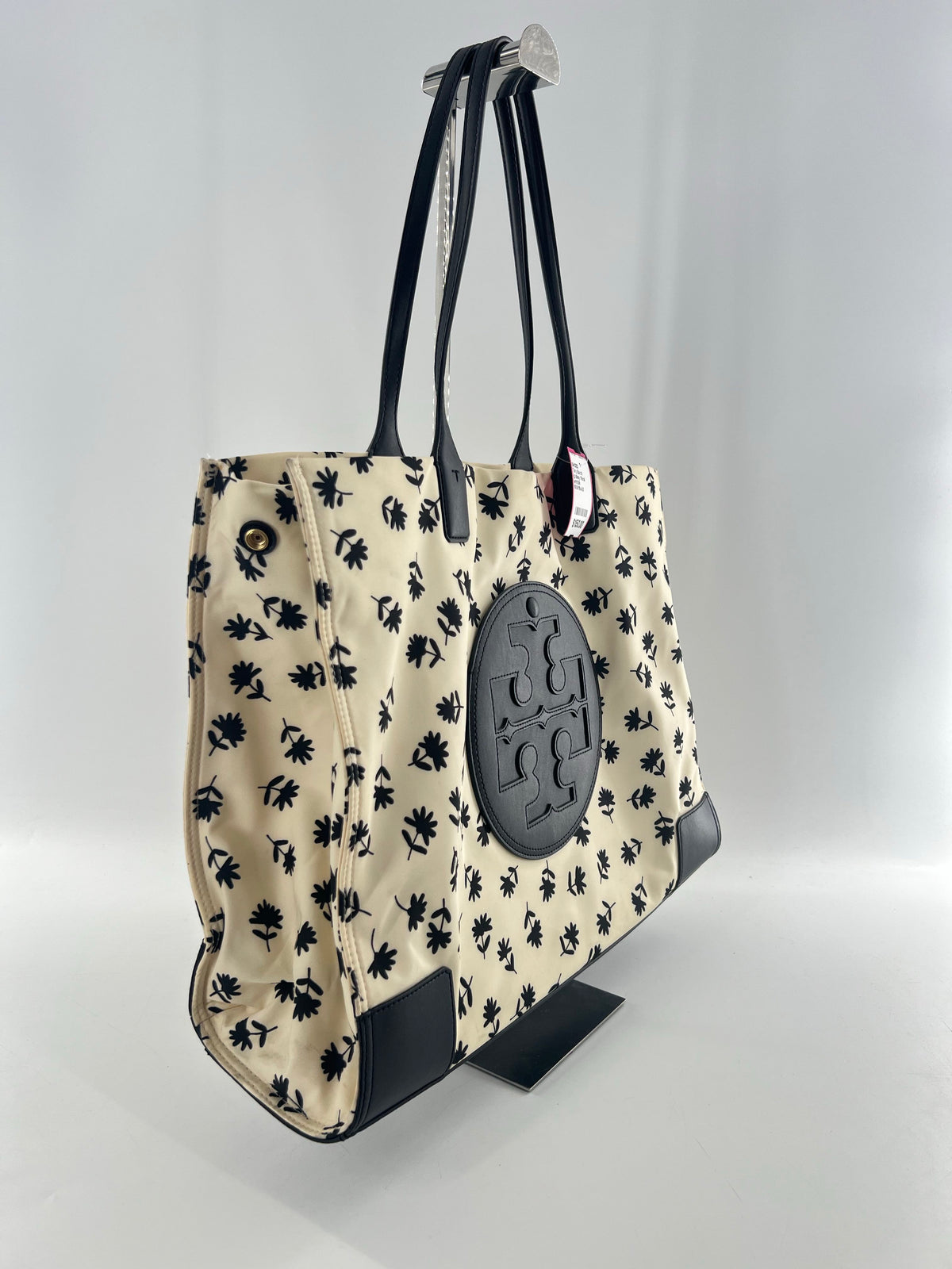 lg daisy floral magnetic closure tote