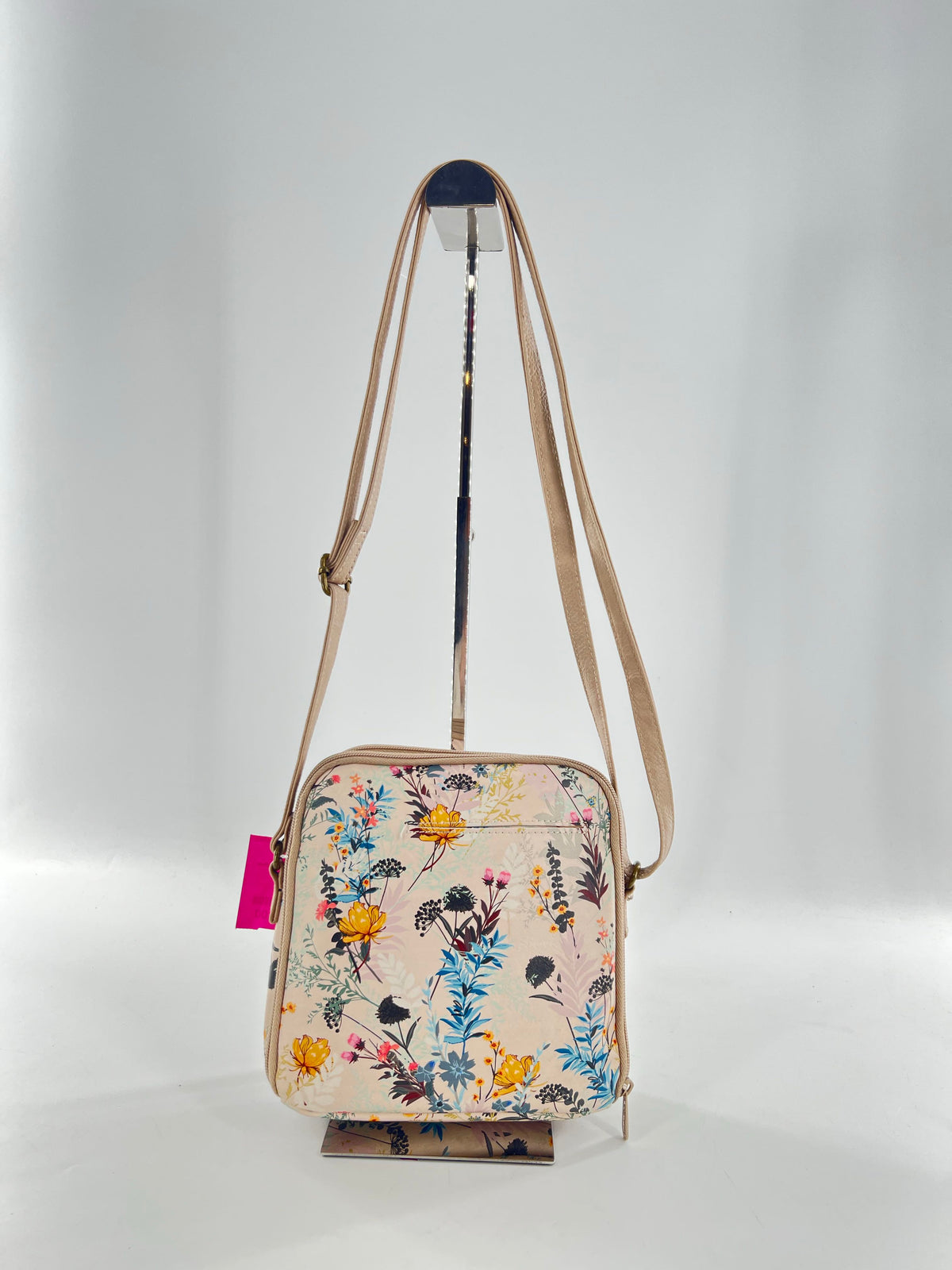 floral faux leather crossbody