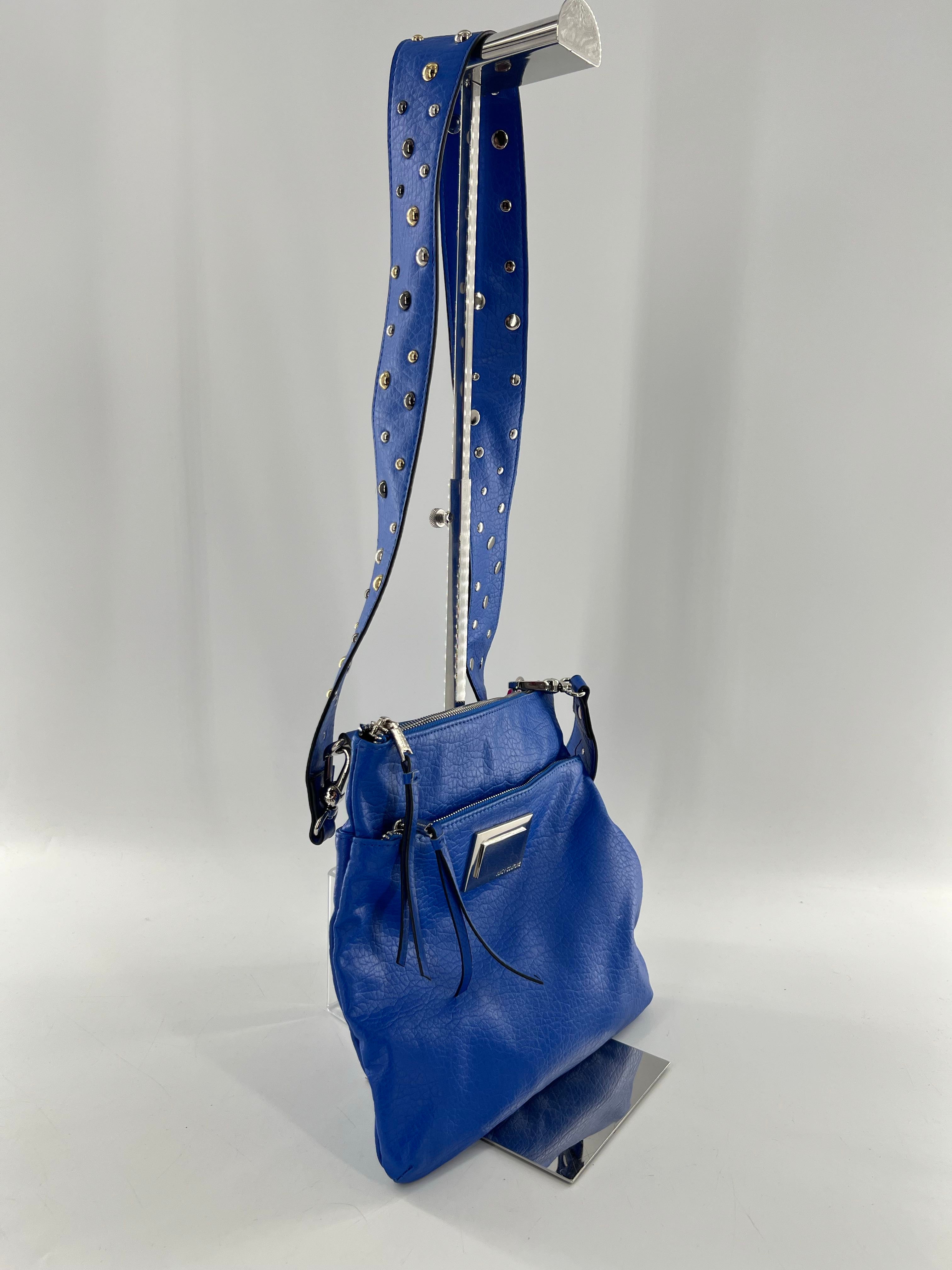 studded strap top zip crossbody