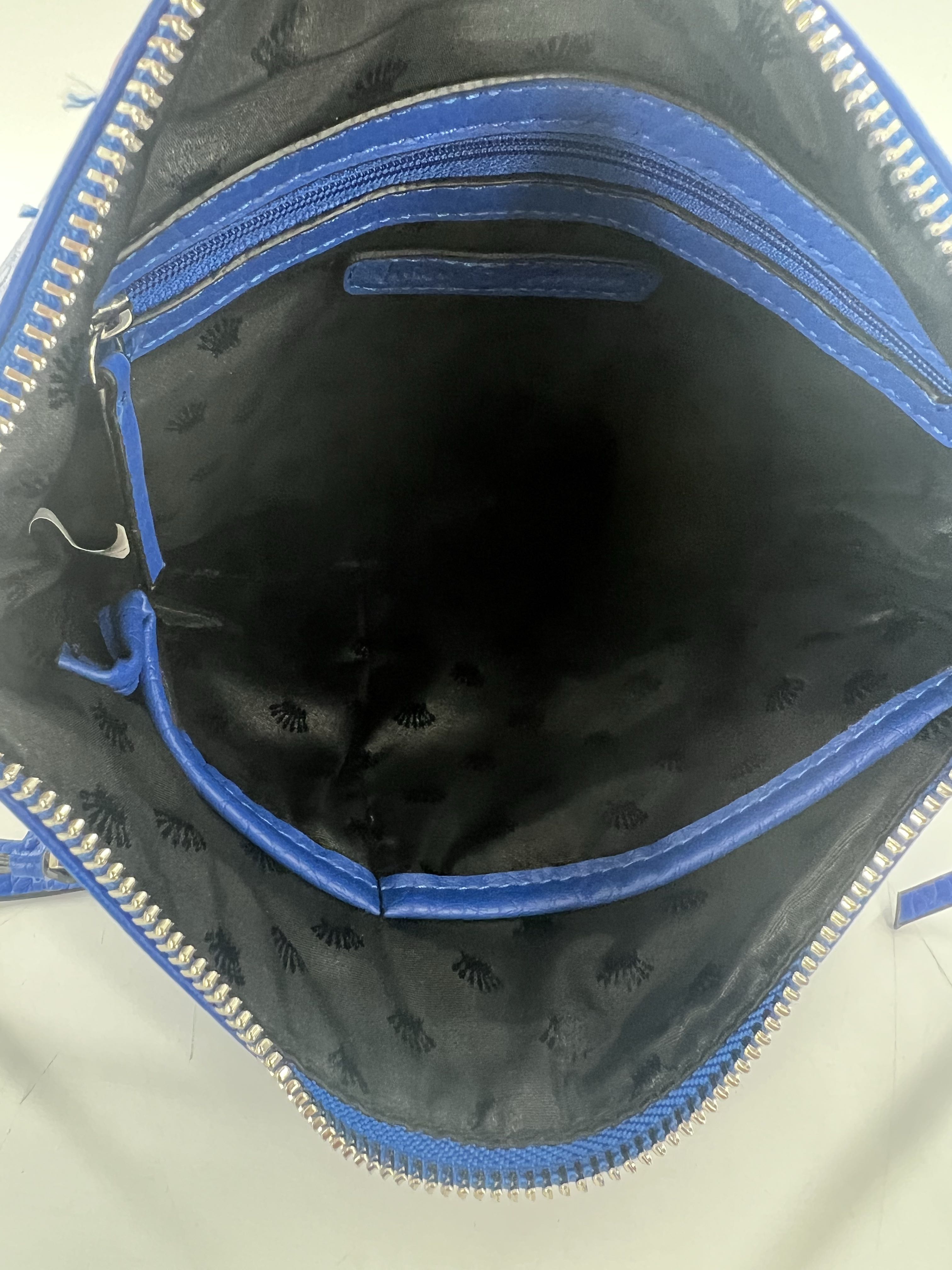 studded strap top zip crossbody