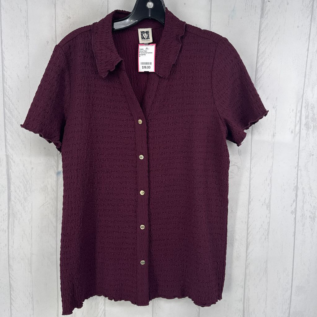 M textured button shirt