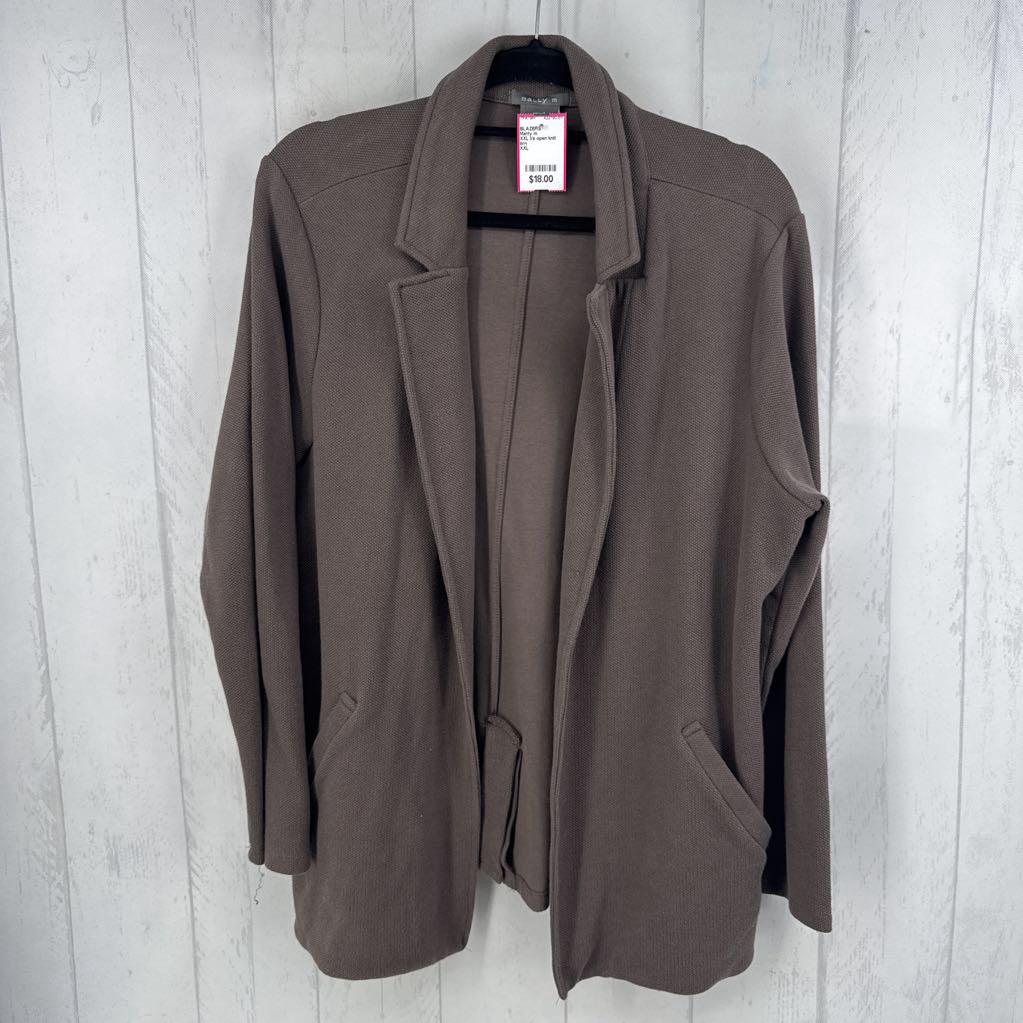XXL l/s open knit blazer