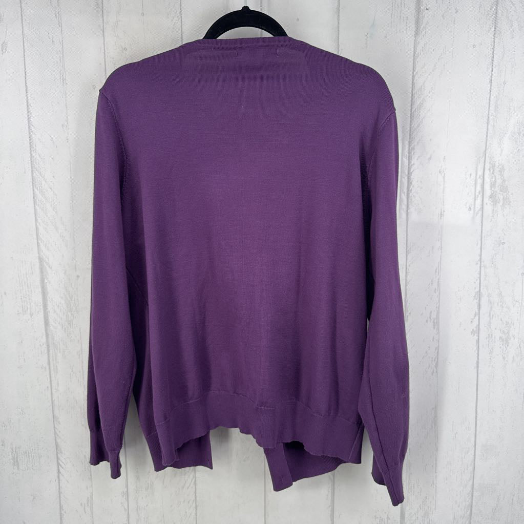 2xl l/s button cardigan