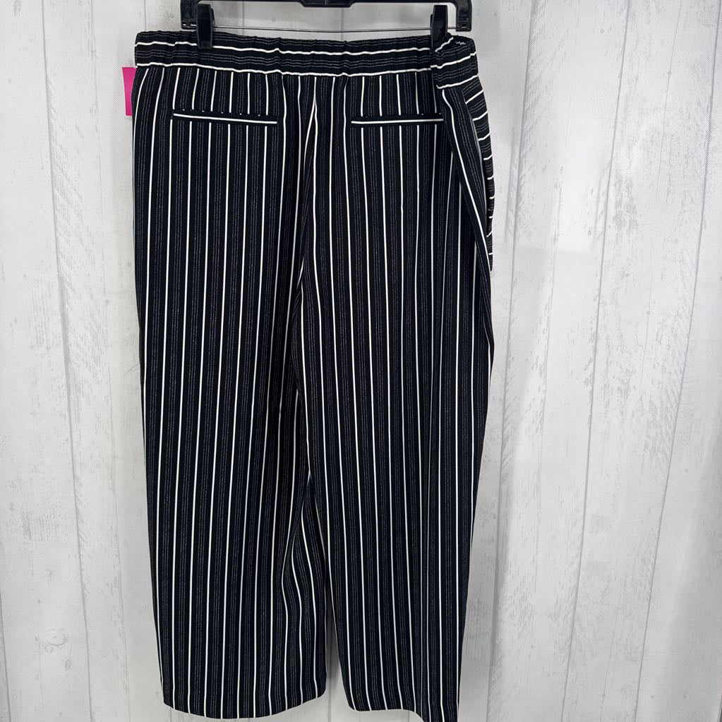 L stripe wide leg pull on pants