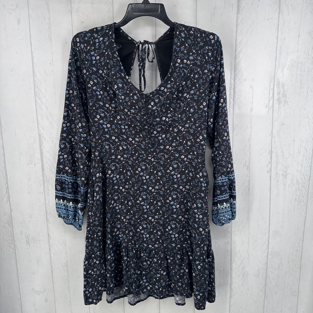 L paisley print l/s dress
