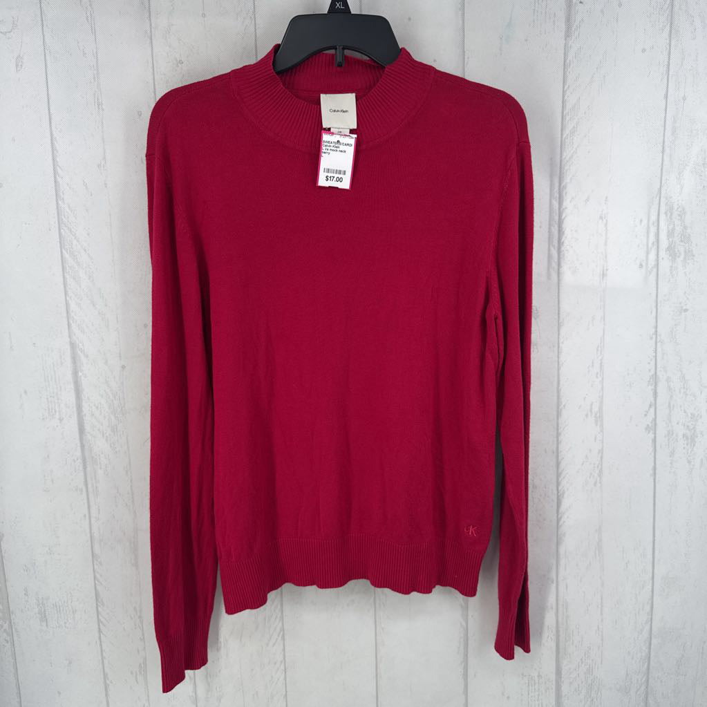L l/s mock neck sweater