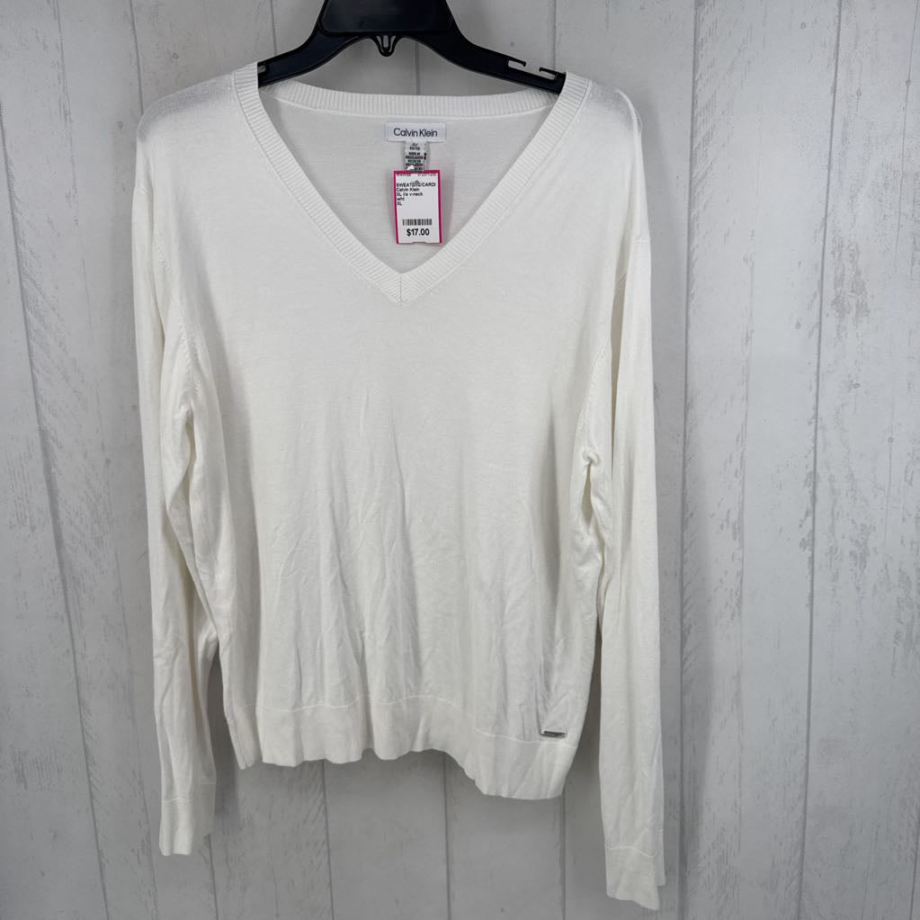 XL l/s v-neck sweater