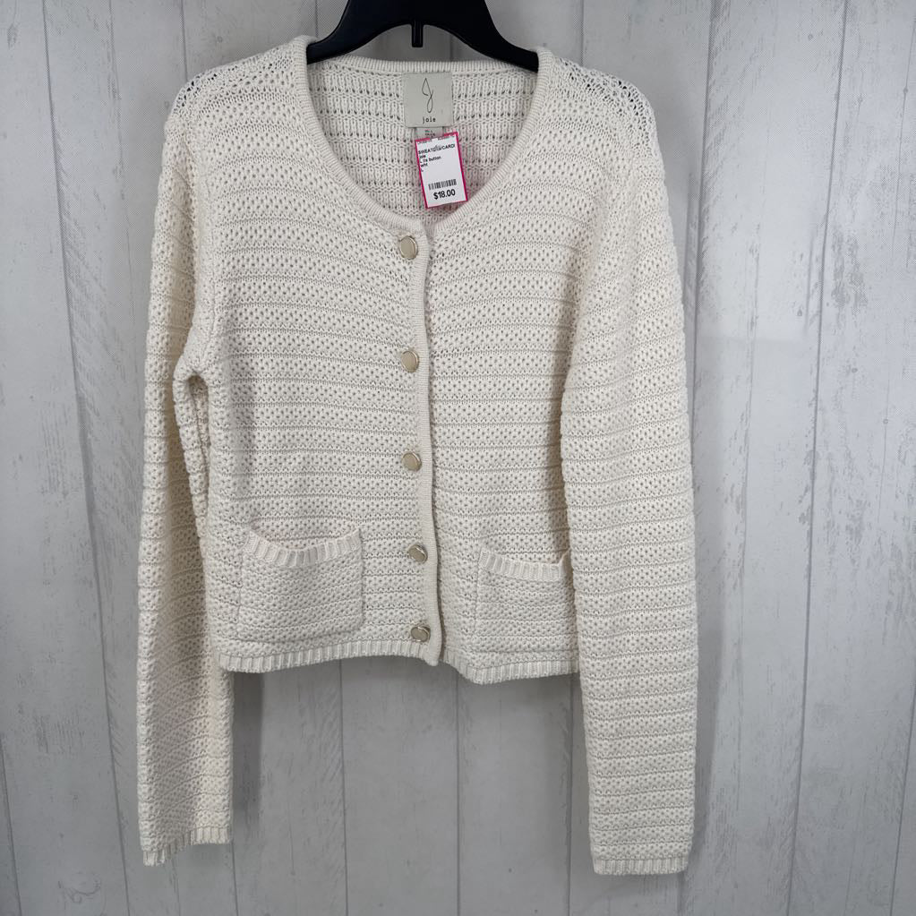 L l/s button cardigan