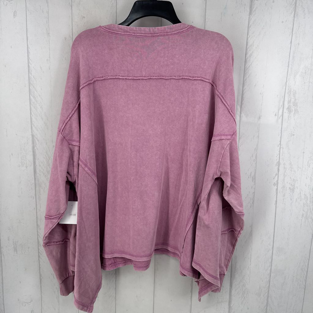 M l/s v-neck oversized top
