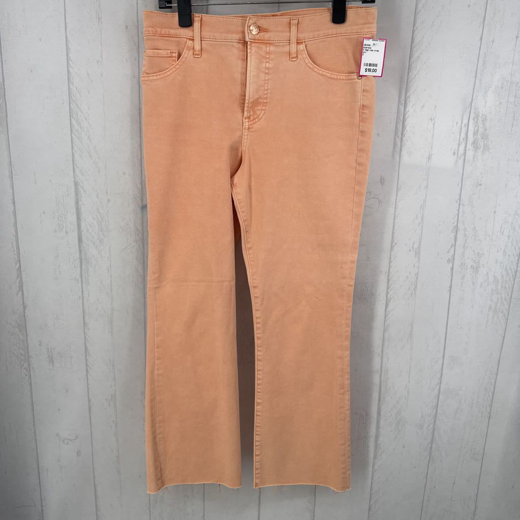 2 high rise crop flare jeans