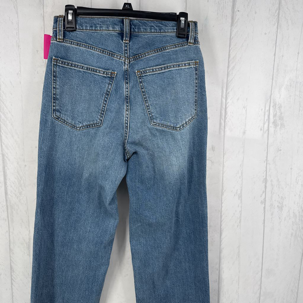 6 highest straight ankle distressed jeans