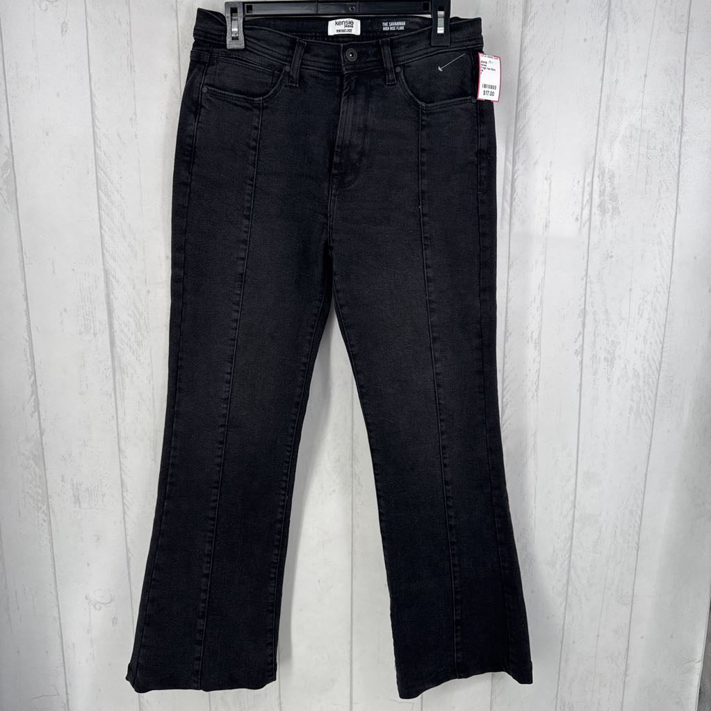 8 high rise flare jeans
