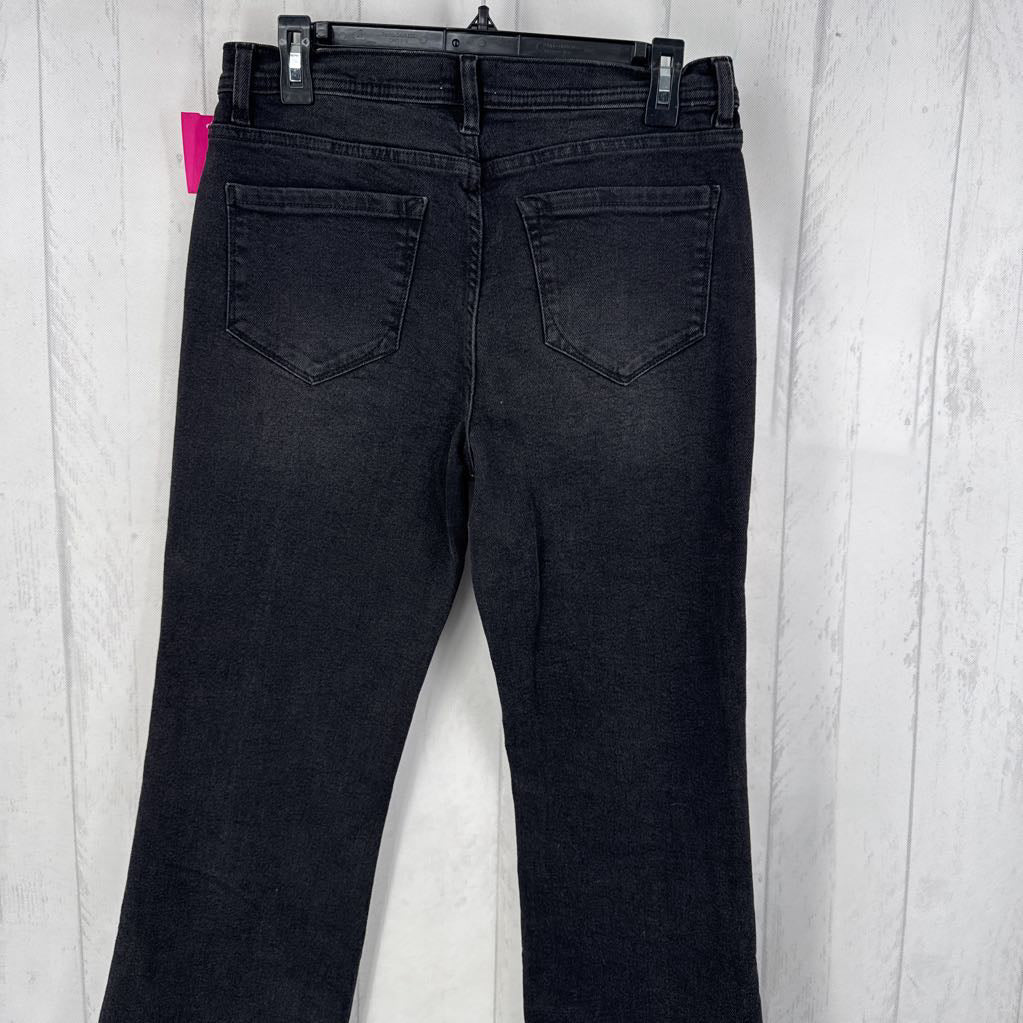 8 high rise flare jeans