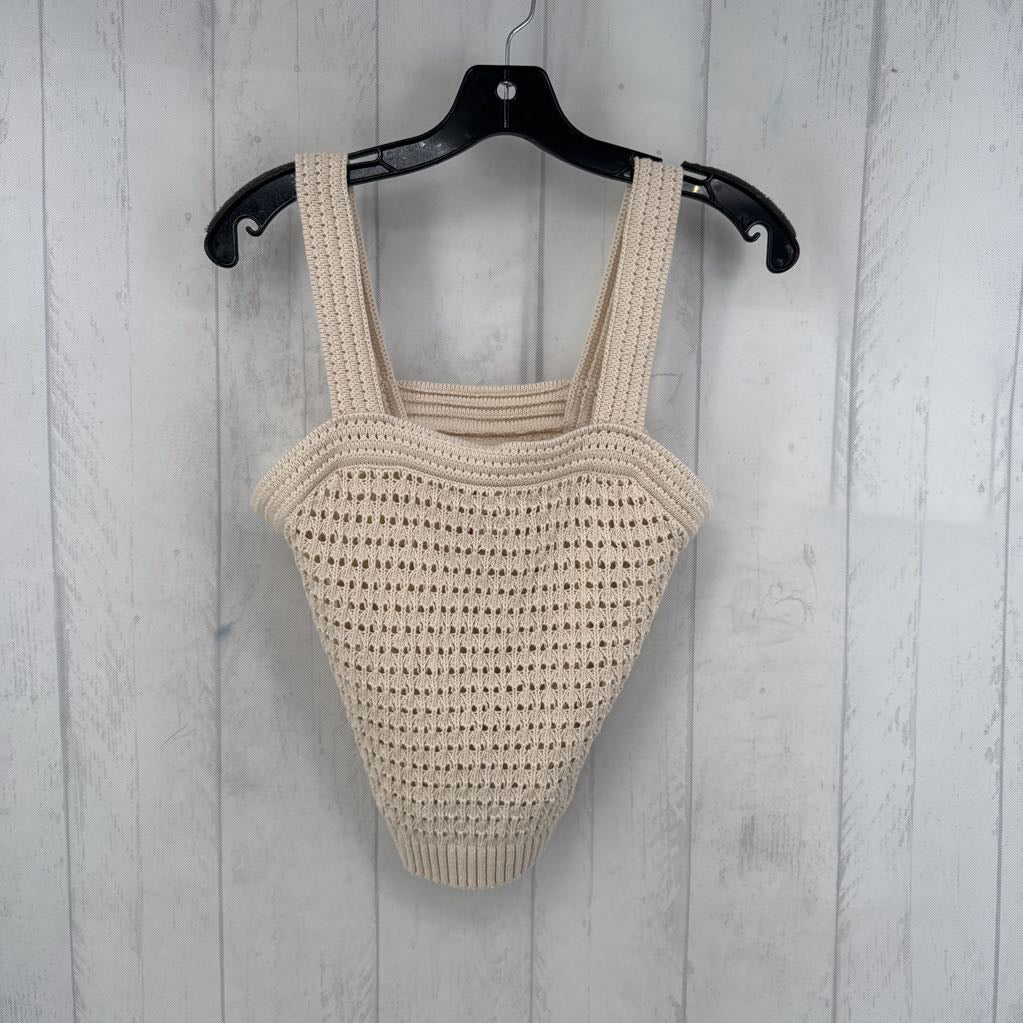 XS crochet knit sweater tank