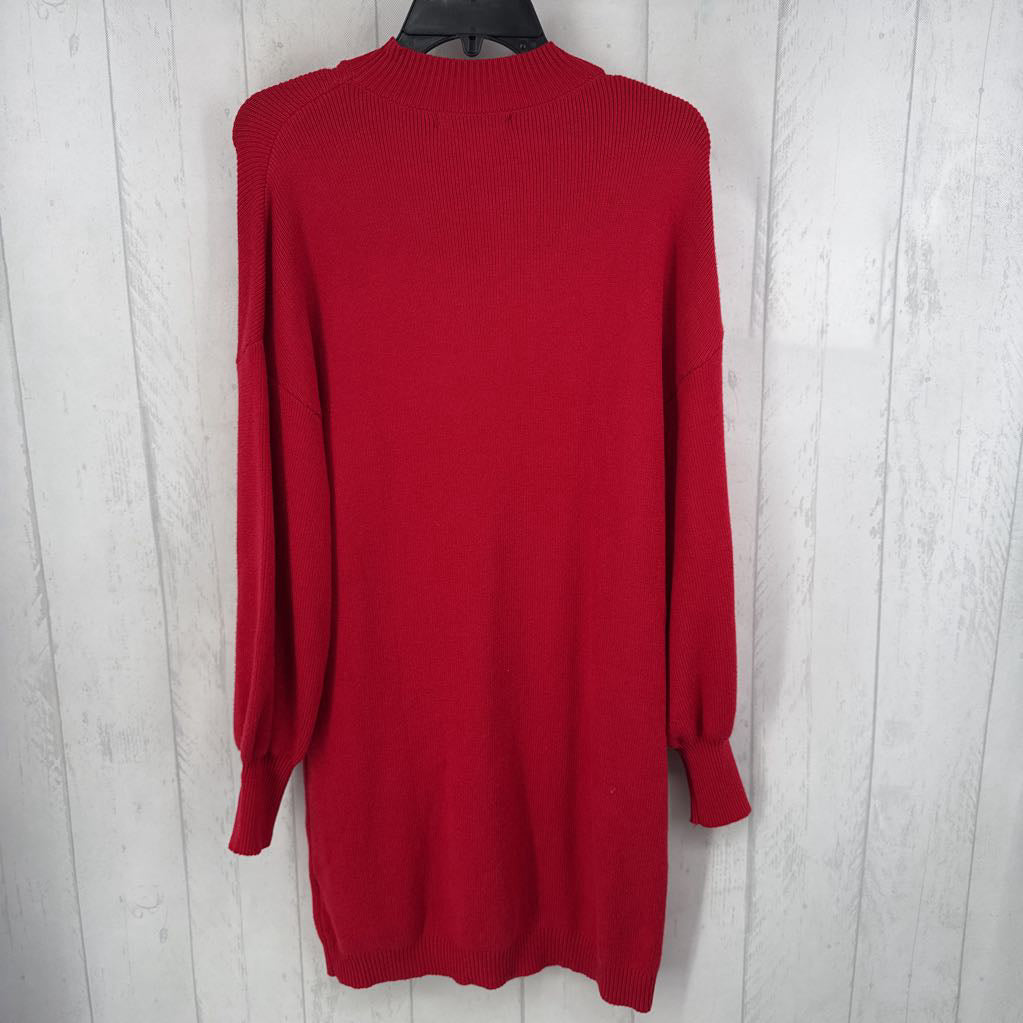 S l/s mock neck sweater dress