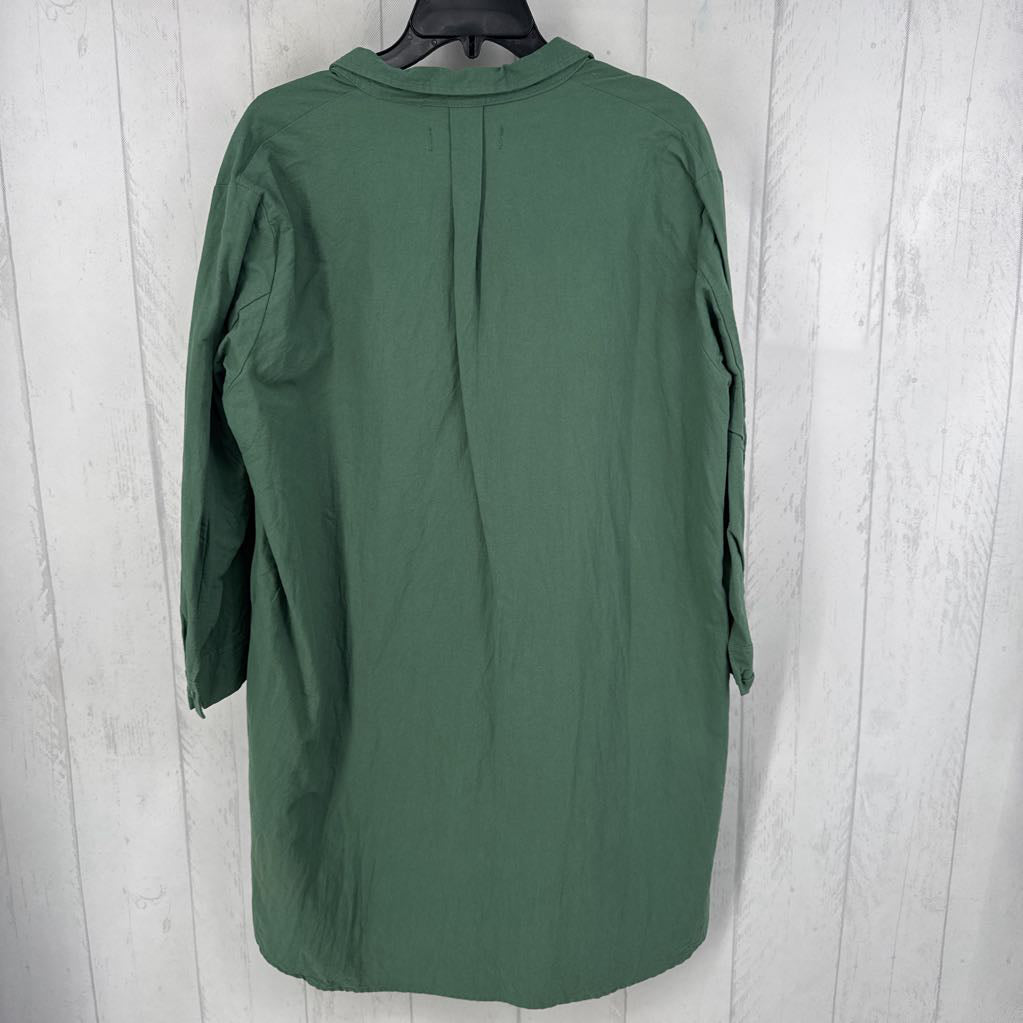 L l/s half button shirt dress