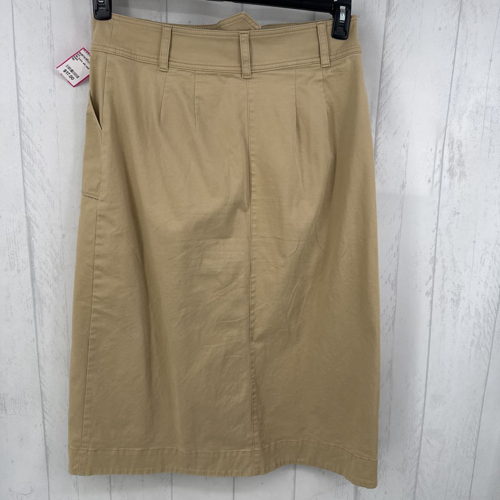 12p front slit midi skirt