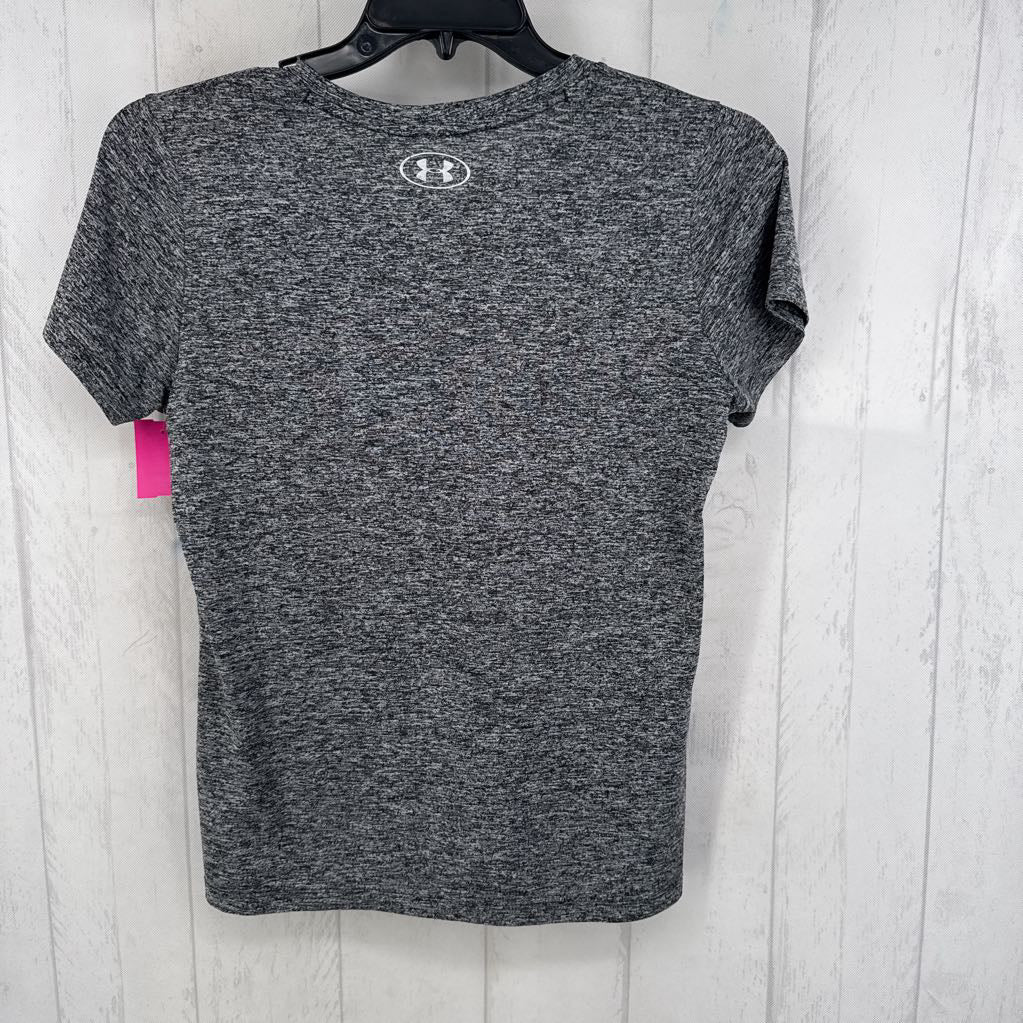 M s/s marled v-neck top