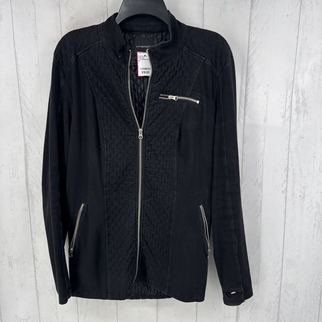 L l/s quilted zip jacket