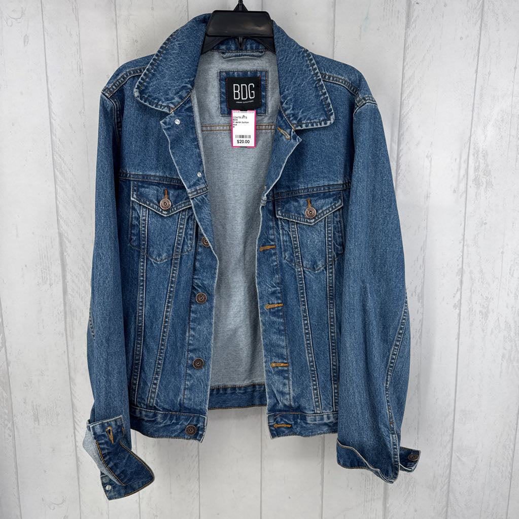 M denim button jacket