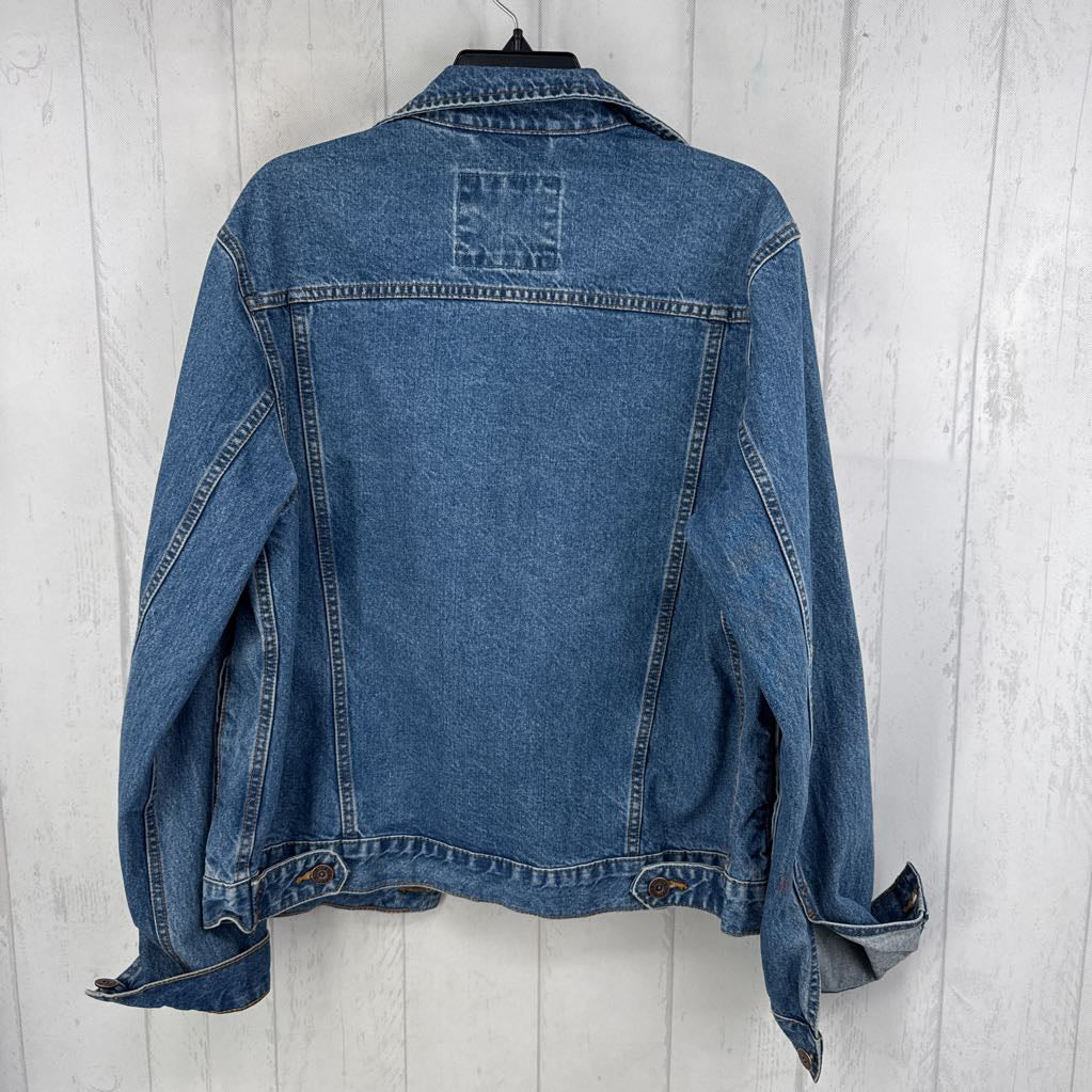 M denim button jacket