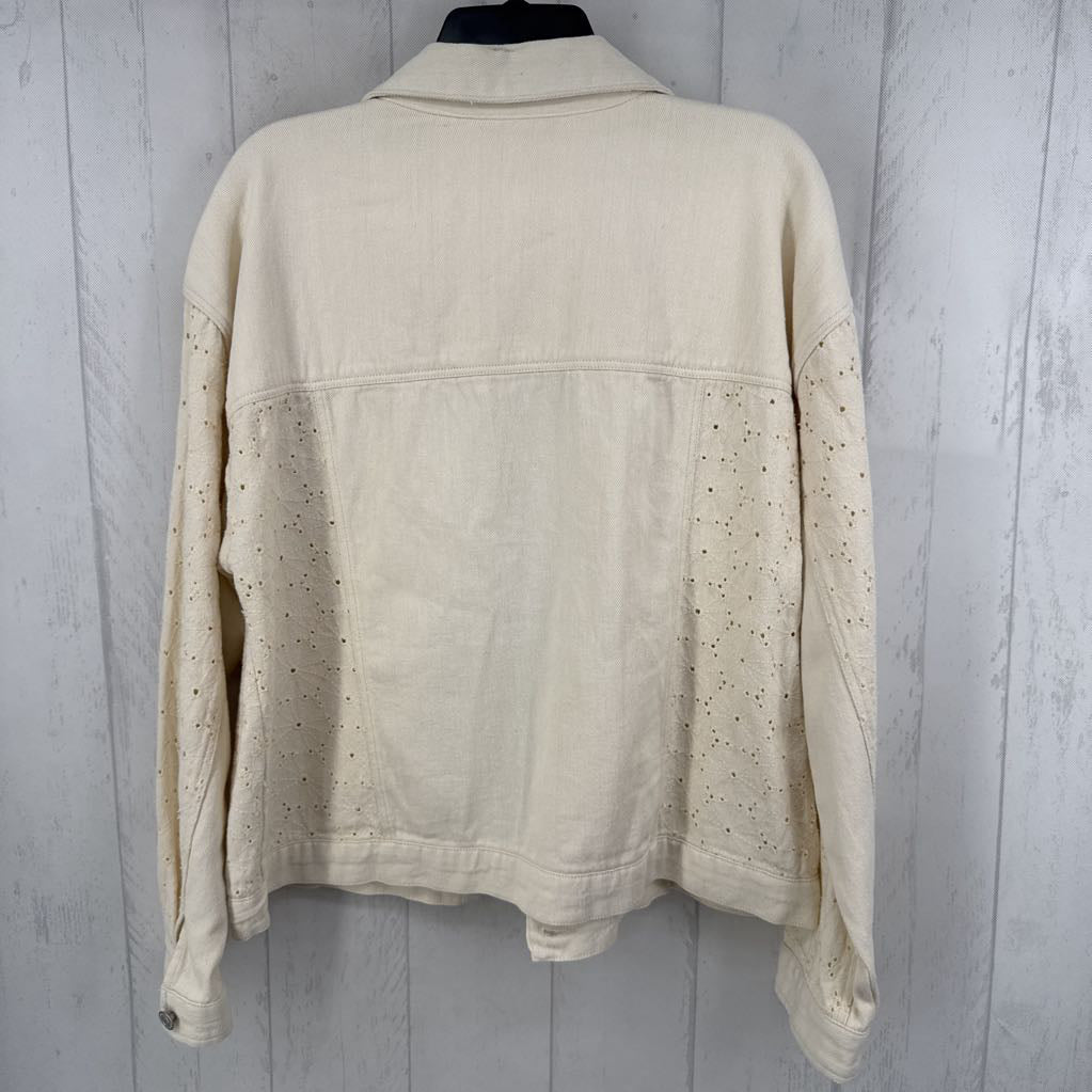 XL l/s eyelet button jean jacket