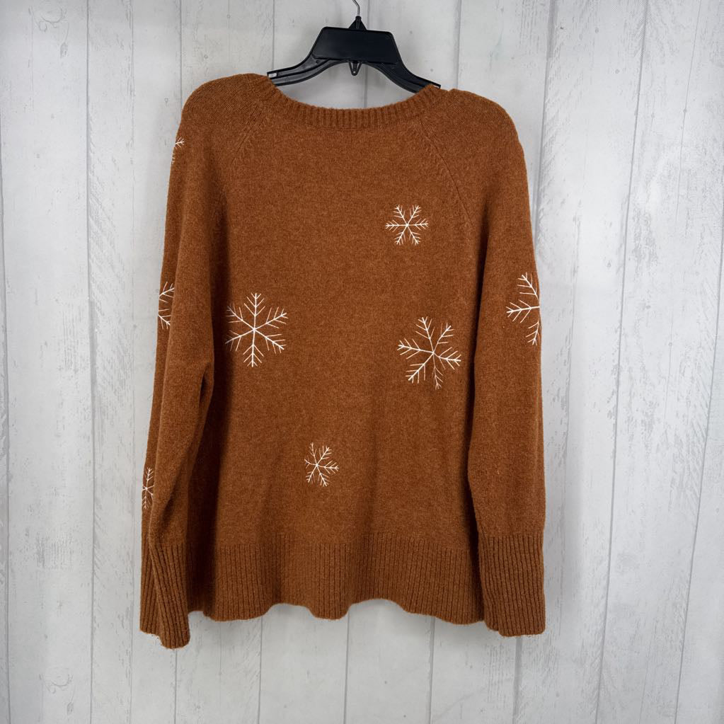 L l/s snowflake sweater