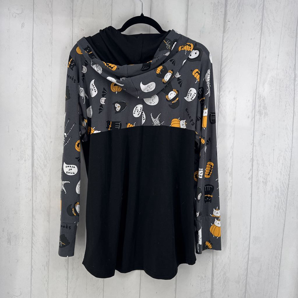 XL halloween playful print slv tunic